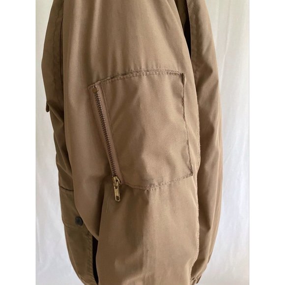 River Oaks Men's Jacket Rain Coat Brown Long Sleeves Full Zip Pocket Size XL - Picture 12 of 12